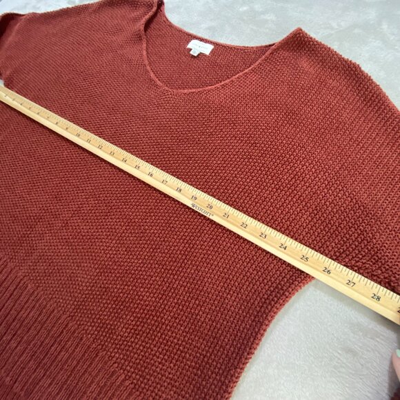 Lucky Brand Burnt Orange V-Neck Long Sleeve Sweater Size XL - Picture 8 of 10